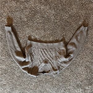 Women's Gray Cable Knit Sweater